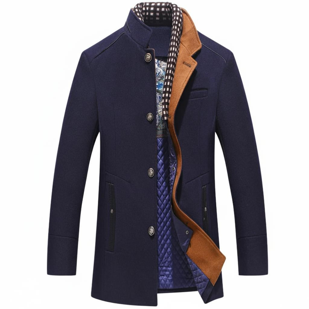 Men´s Lorenzo Vitali Elite Wool Coat – Tailored Premium Wool Overcoat